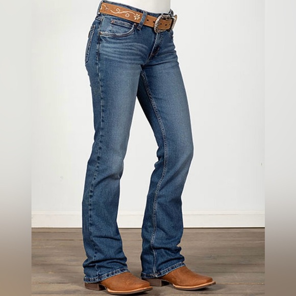 Wrangler Retro Mae Women's Classic Blue Boot Cut Jeans - Picture 12 of 13